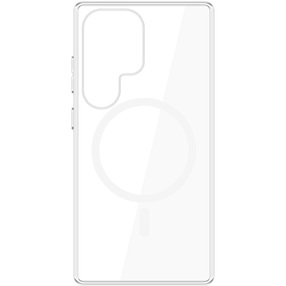 Etui 3mk Clear MagCase do MagSafe, do Galaxy S25 Ultra, przezroczysto-białe